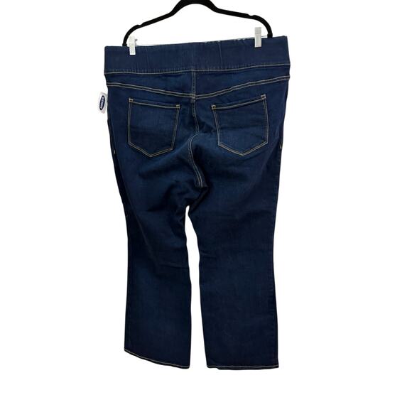 Old Navy New With Tag Dark Wash Skinny Jean Plus Size 20 Wide Elastic Waist - Picture 3 of 7